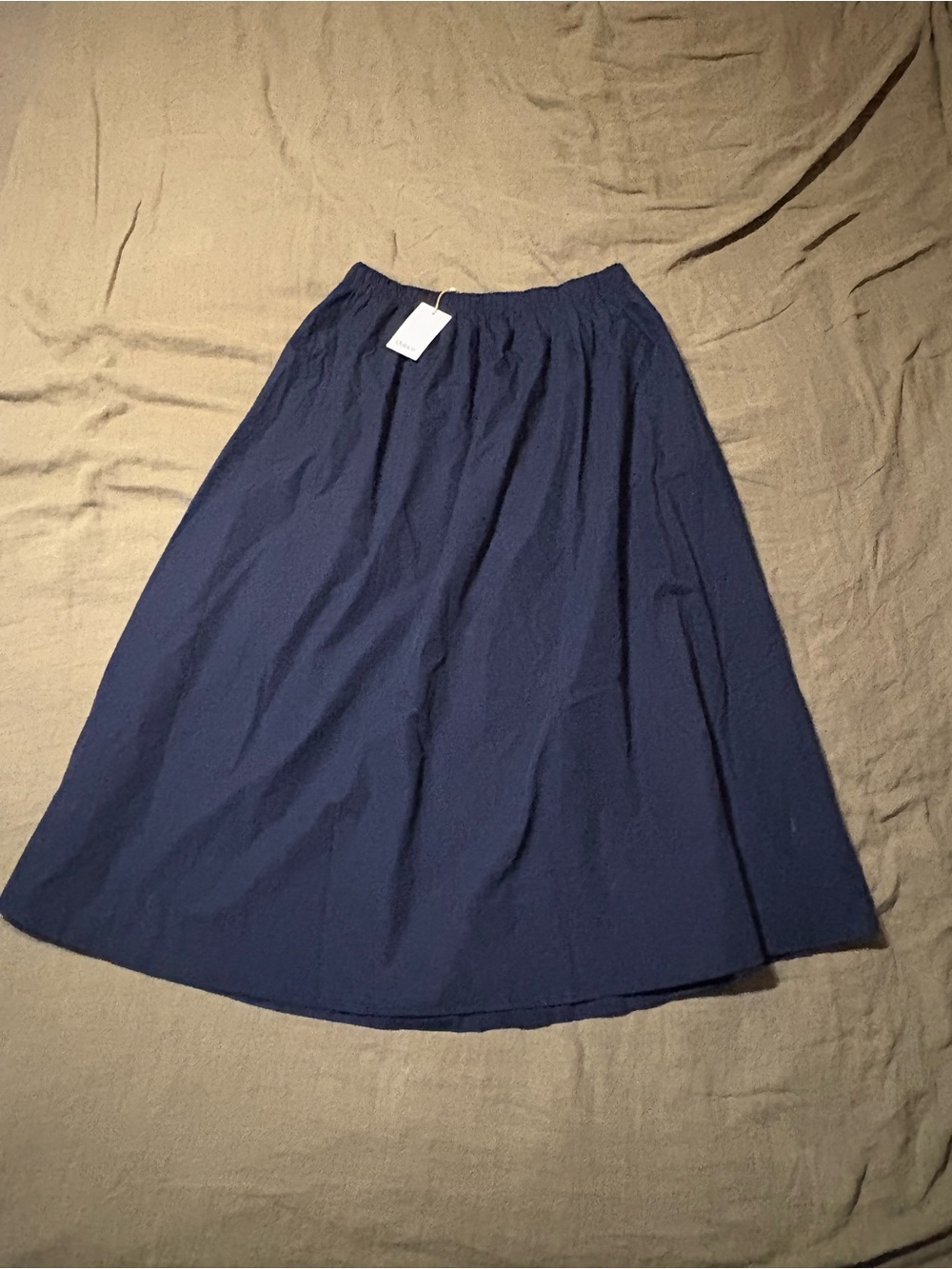 Quince Navy A-Line Skirt
